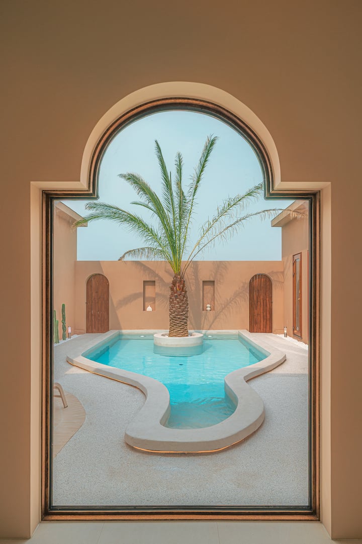 [So-ok B] Private house/All-season hot water pool/2 bedrooms/2 bathrooms/BBQ and fire pit/Citrus…