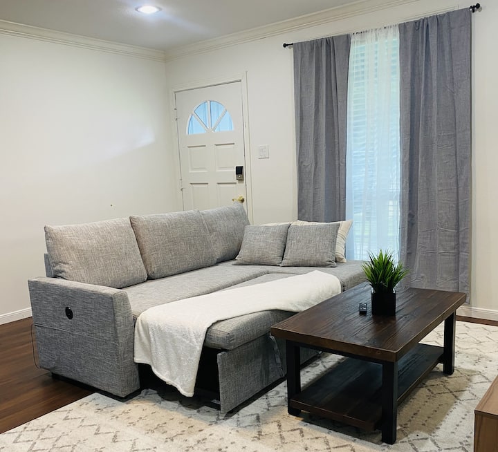 Il y a un sofa-lit confortable dans le salon.