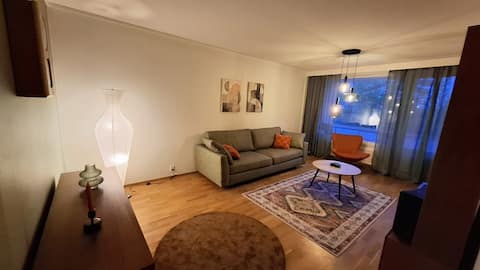 Top Airbnb: Air-conditioned two-bedroom apartment in a city in the middle of the forest in Lahti