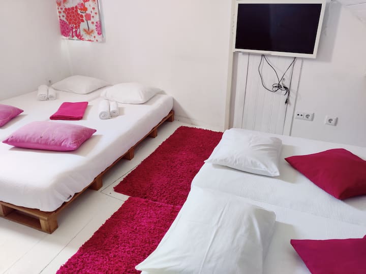 Dnevni boravak ili spavaća soba (može imati 2, 3 ili 4 jednostruka kreveta). Slike nastoje ilustrirati različite hipoteze.