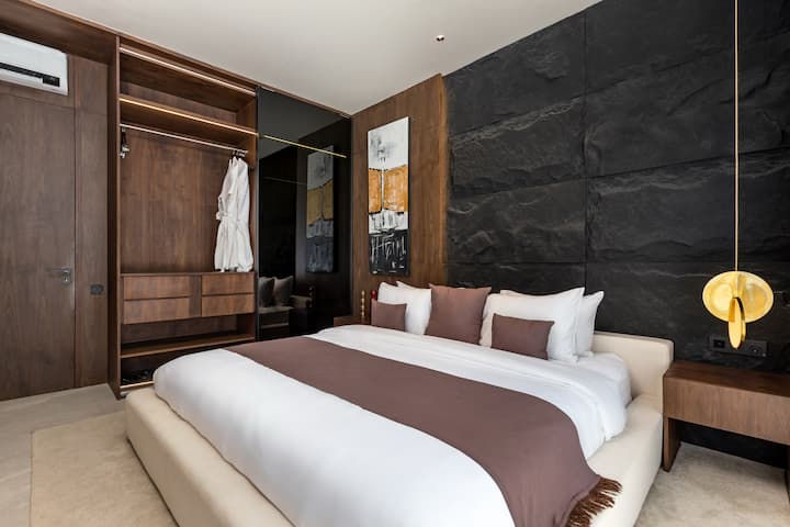 Villa Grey de 3 dormitorios · NUEVA Villa Grey de 3 dormitorios de lujo en Canggu con sauna y baño de hielo