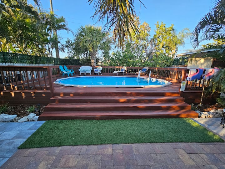1 Milla A Siesta Key, Piscina Climatizada Y Jacuzzi, Parrilla, Carrito De Playa, Wifi, Artículos Para Bebés - Sarasota