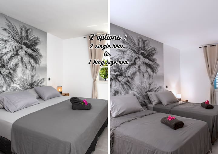 การกำหนดค่าที่จะเลือก: เตียงเดี่ยวแยกกัน 2 เตียง หรือเตียงคู่ขนาดใหญ่ 1 เตียง