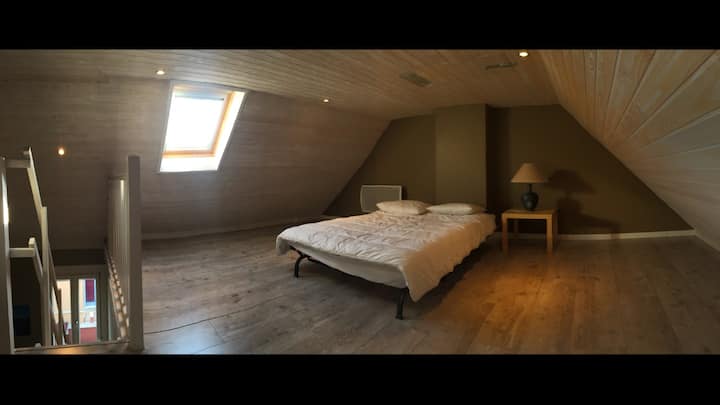 En la entreplanta, 2 camas de 1,40 m