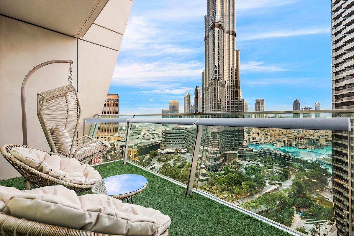 3 Bedroom Furnished Apartment with Burj Khalifa & Fountain View | Burj Vista 5