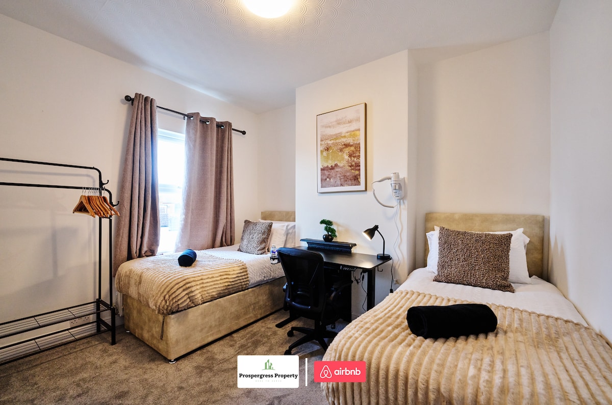 Prospergress Property Short Lets & Serviced Accommodation的卧室 				