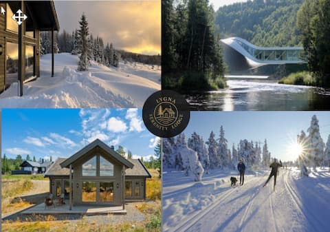 Near Gardermoen| Lygna Serenity Lodge|Sauna, Views