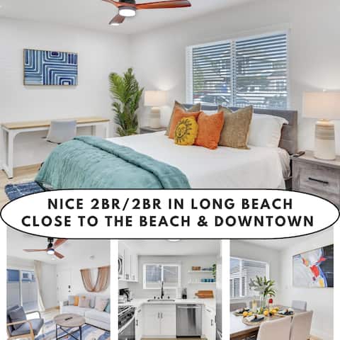 2bed/2bath Home Close to Beach/Downtown w Patio