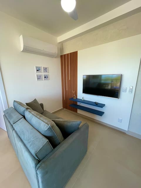 Airbnb em destaque: Modern apartment with sea view – Indaiá em Caraguatatuba