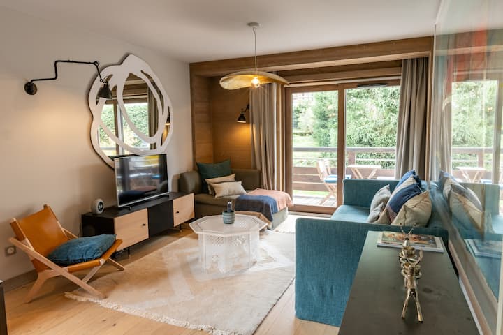 ÉLégant Appt Avec Balcon 5p/2ch – Centre Megève - 梅傑夫