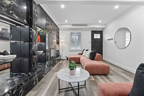 Modern 3BR Glebe Home with Terrace & Garage for 8