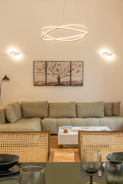 Popular Airbnb listing: Beautiful Floor 4BD 3BA Apt – Kypseli Athens in ΦΩΚΙΩΝΟΣ ΝΕΓΡΗ