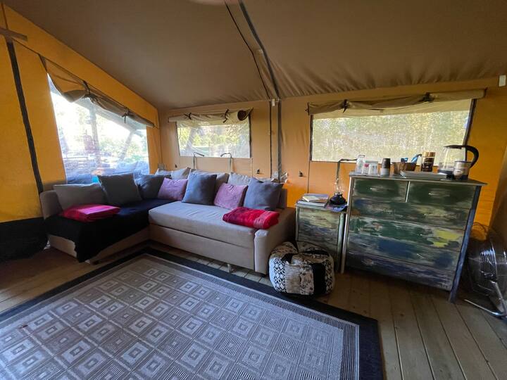 Luxury Glamping Tent At Norrängens Alpacka - Sala