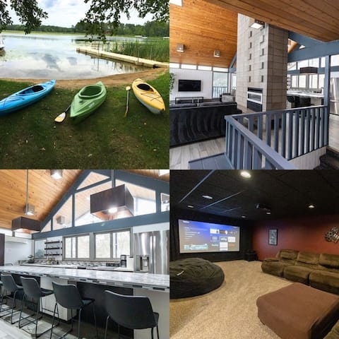 Unique Waterfront Home with Game & Movie Room