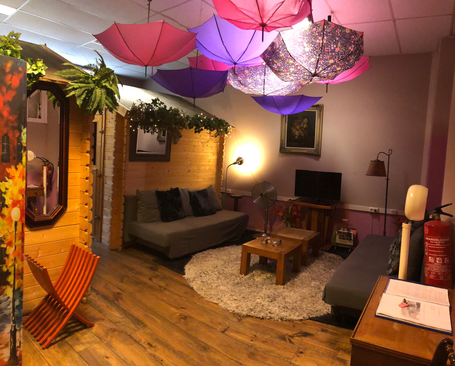 Rotterdam C. Fun house garden sheds as bedrooms.