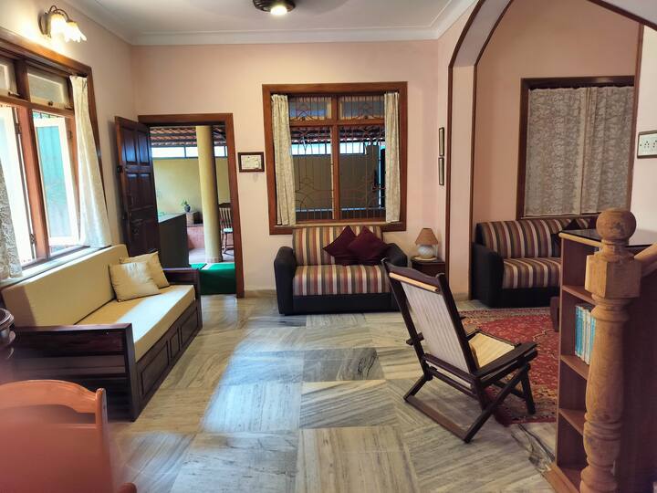 Entrance Hall with Sofa Bed and Full bathroom nearby.
