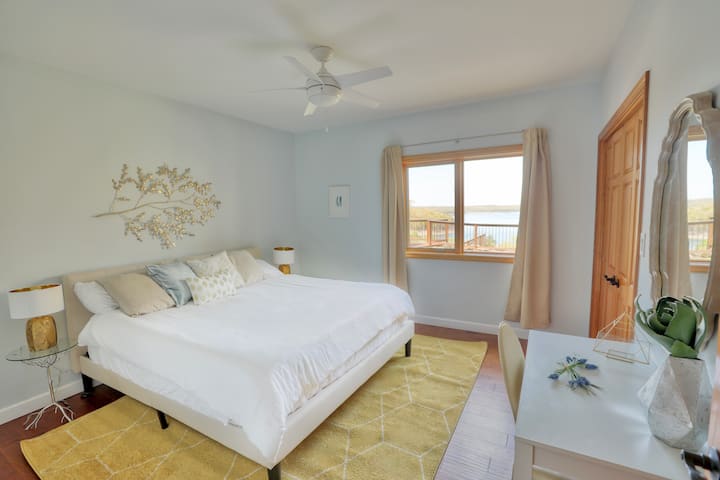 Bluebird Room - King Bed and a lake view window.