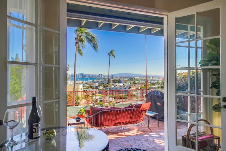 Hermosa Vista A La Bahía Y Salida Del Sol / Puestas De Sol Desde Su Terraza Privada Y Soleada. - San Diego