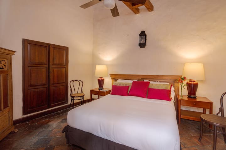 Bedroom 2. Enjoy this super comfy queen-size bed, air conditioning and sound-proof window and door.