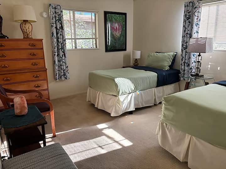 second bedroom with 2 single beds