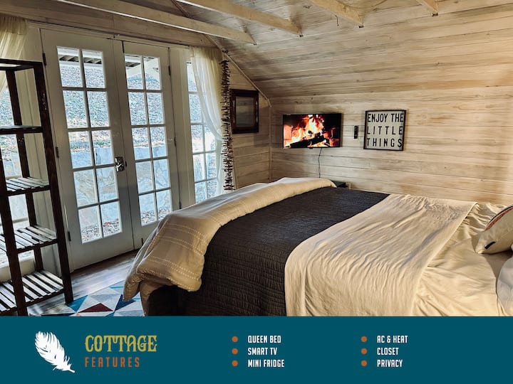 Cottage with streaming television.