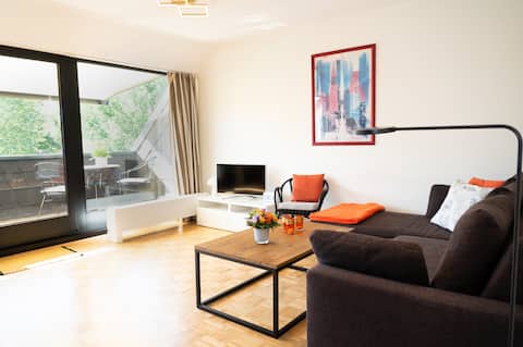 Maisonette apartment with sky ladder view