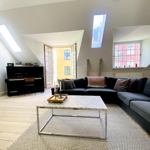Top performing Airbnb: Nyhavn/central /Huge private & quiet roof terrace in Region Hovedstaden