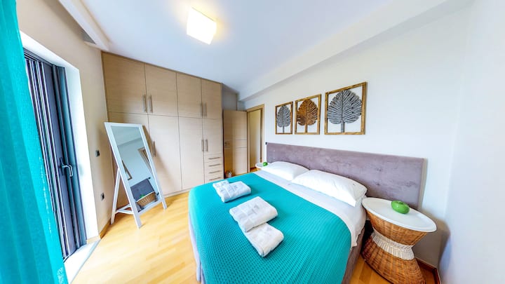 Second Level: Bedroom 2 with private balcony with sea view.