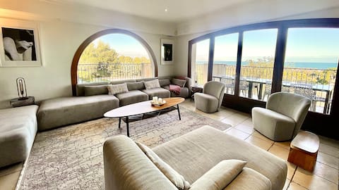 Popular Airbnb listing: Panoramic Sea View • 6 BR • Pool, Spa, gym & more in Antibes