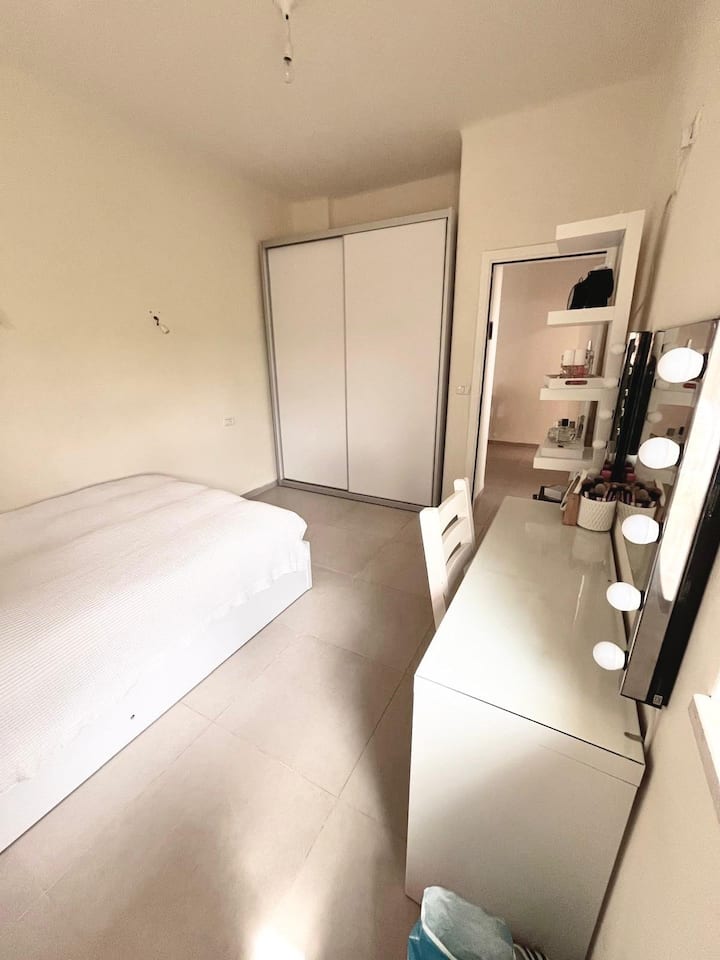 An additional bedroom located on a separate floor with a double bed. Modern design. The house can expand to another floor and is suitable for two families. 