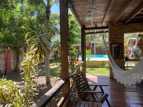 Imóvel de sucesso: Bouganville House 1 with pool in the center of the village em Jijoca De Jericoacoara
