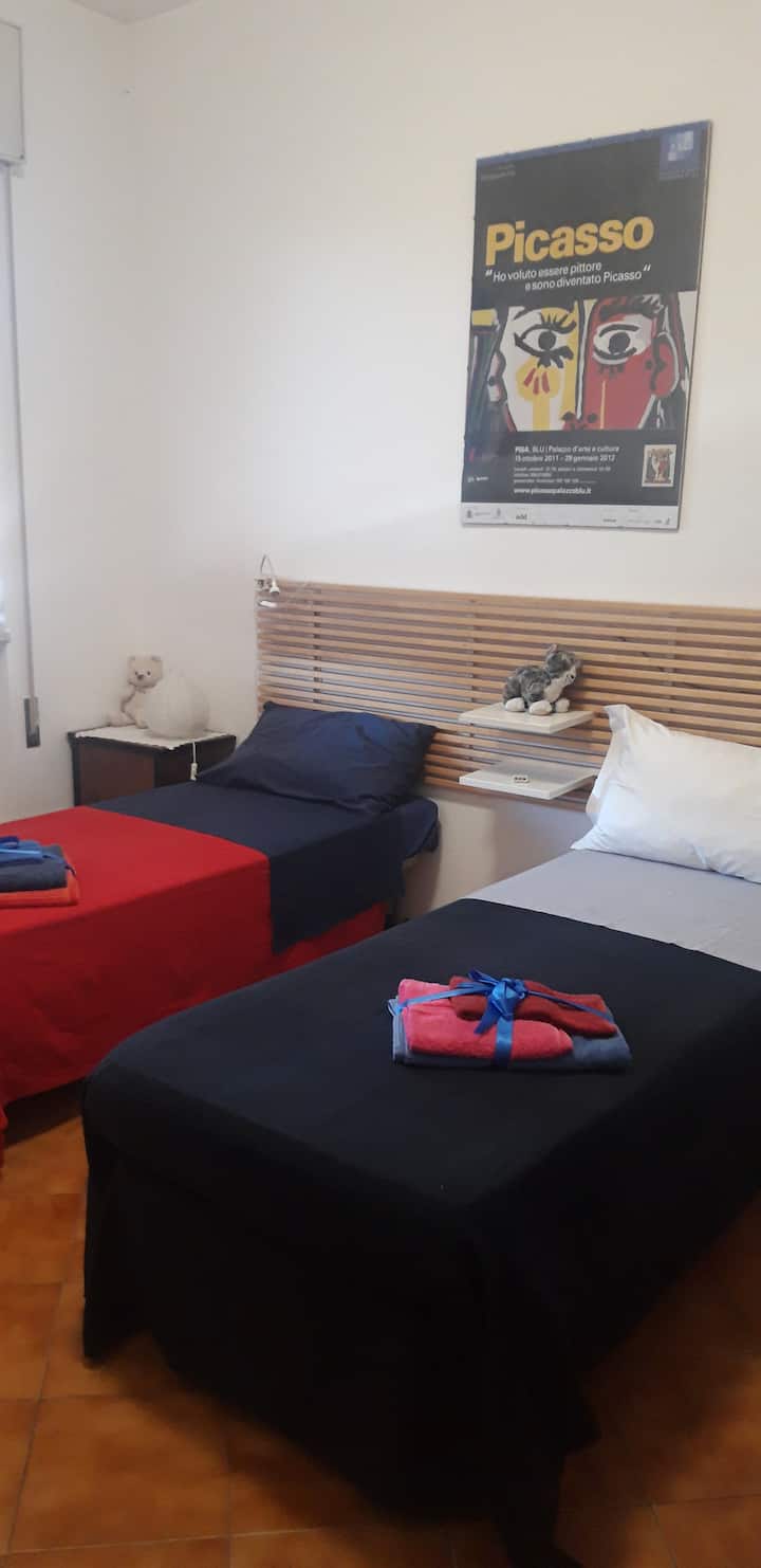 Veľká spálňa s dvoma samostatnými lôžkami