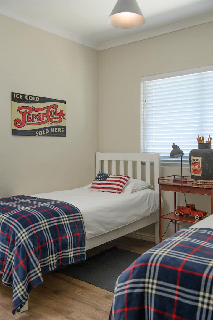 Two extra length 3/4 beds for kids.  