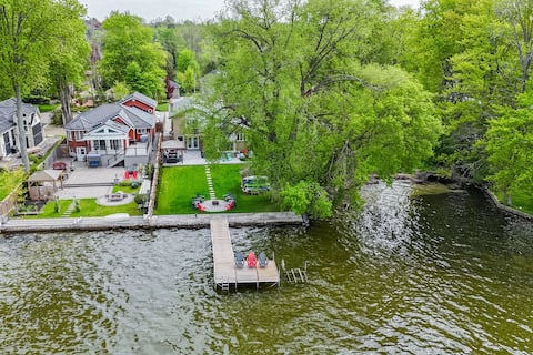 Waterfront Retreat | 6BR • Hot Tub • Private Beach