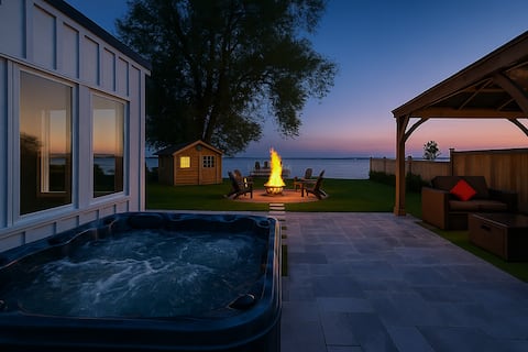 Luxury Lakehouse Hot Tub Private Beach Lake Simcoe