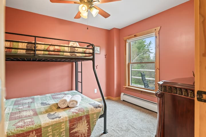 Bring the whole crew, cozy bunks and soft bedding for restful nights after big days