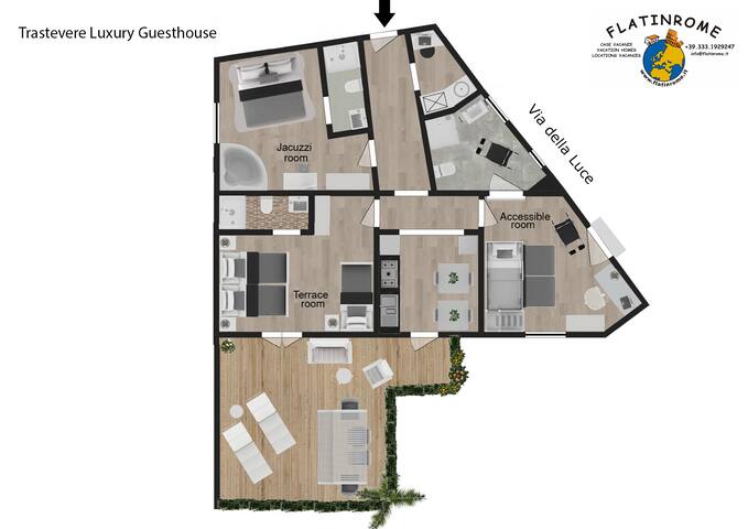 Flatinrome Trastevere D – Terrazza e Jacuzzi gallery image 5