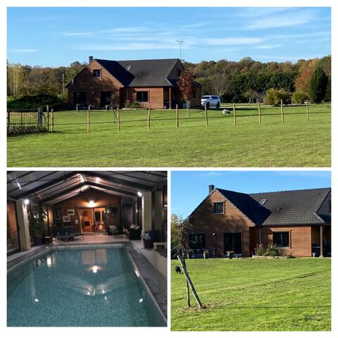 Beautiful property 1 hour from Paris with heated pool