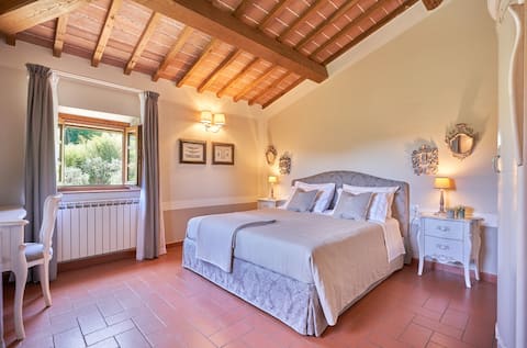 Tuscan farmhouse in a charming olive grove