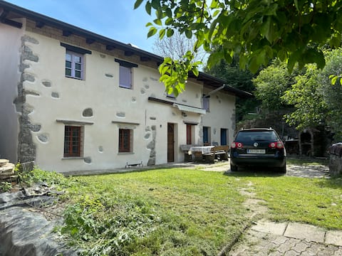 Old spacious, stone house in a small village.