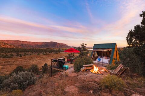 EcoFriendly A-Frame: Hot Tub, Zion Canyon Views