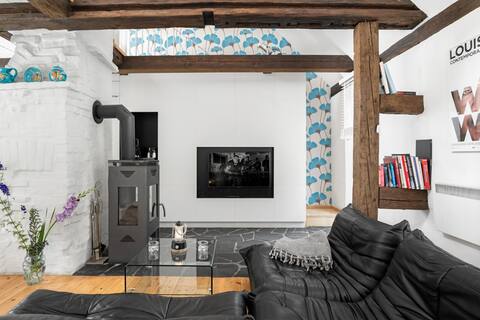 Lake Vorsee by the pine forest - fireplace rowboat