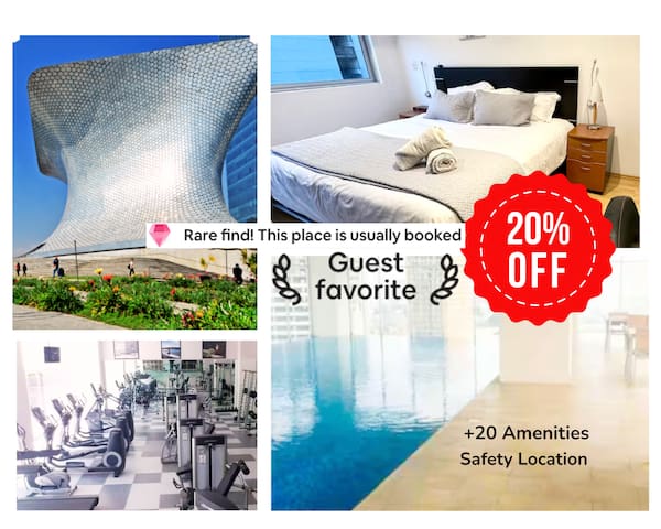 20%OFF Modern & Cozy 3B/2.5bath APT Polanco Carso