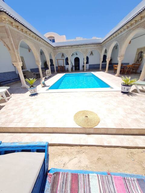 Typical house (houche) with pool