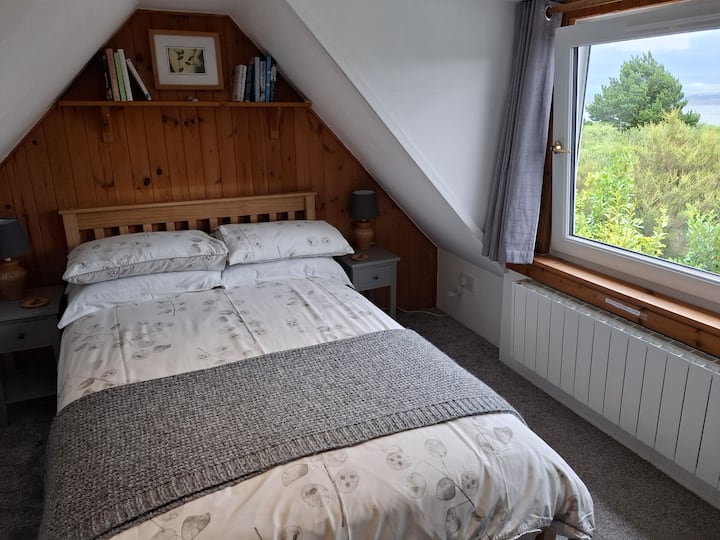 Bedroom two on the first floor has a small double bed 