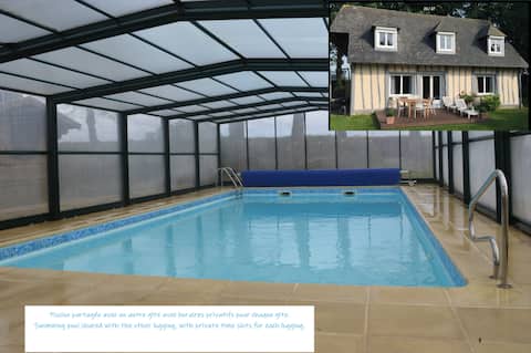 8p cottage near Etretat - Heated swimming pool and Sauna