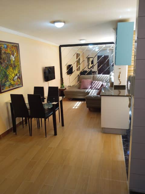 A comfortable cozy duplex well equipped
