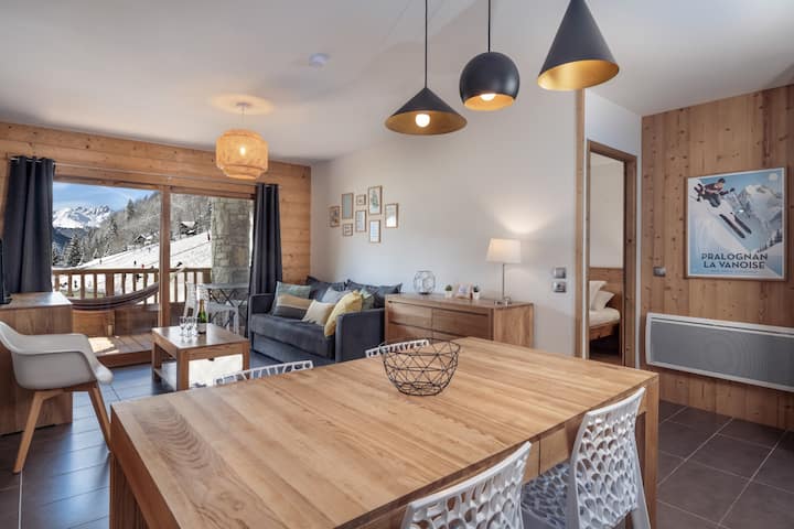 Sunny flat Ski in/out- Champagny La Plagne