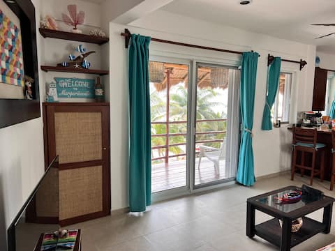 Top performing Airbnb: Oceanfront Penthouse Condo BEST Location Mahahual in Mahahual