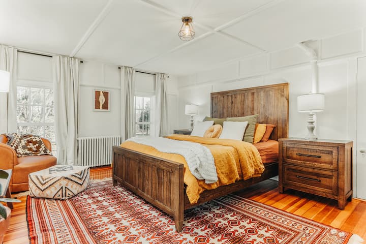 The second bedroom has a queen bed and has a Southwest charm